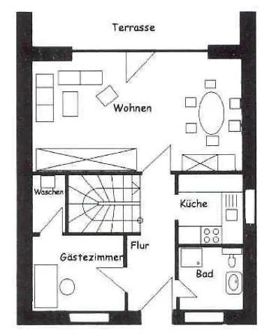 4 Personen Fachwerkhaus In Erster Reihe Zum Deich Mit Badewanne Und Kamin 奥滕多夫